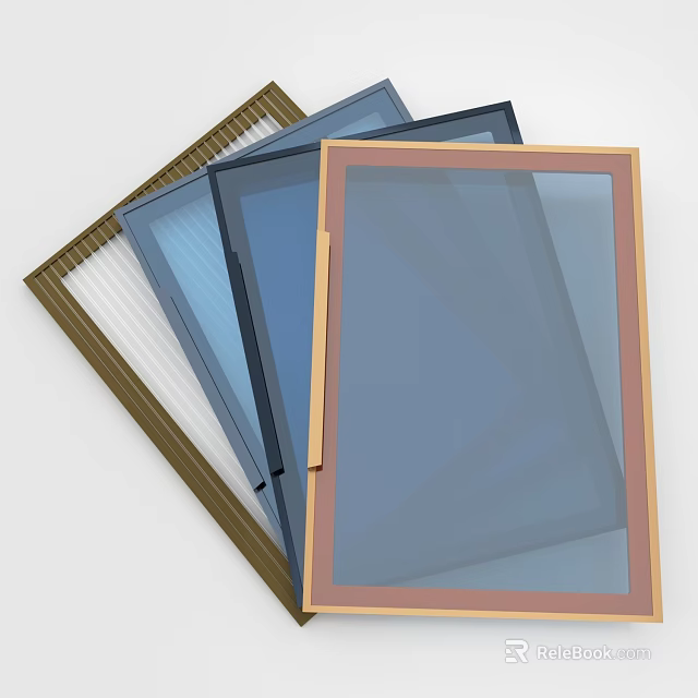 Stylish Wardrobe Doors In Various Colors And Materials For Modern Closet Designs 3d model 