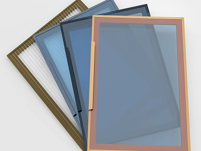 Stylish Wardrobe Doors In Various Colors And Materials For Modern Closet Designs 3d model