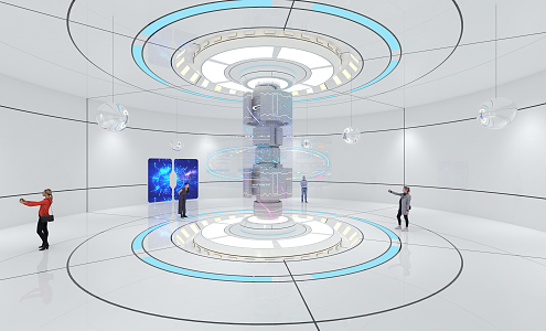 Modern Exhibition Hall Science and Technology Exhibition Hall 3d model