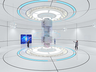 Modern Exhibition Hall Science and Technology Exhibition Hall 3d model