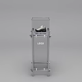 Shoe Display Stand With Transparent Cover Holding Sneaker And Metal Frame With LOGO