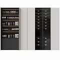 Modern Wine Cabinet With Glass Door And Multiple Wine Bottle Storage Racks