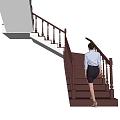 New Chinese Stairs 3d model