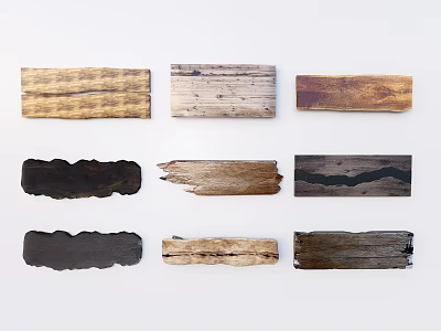 Garden Landscape Design Using Various Colored Wooden Planks With Natural Textures 3d model