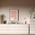 Modern Cream Style Cabinet Whole Cabinet Sideboard Cabinet Balcony Cabinet Storage Cabinet Entrance Cabinet 3d model