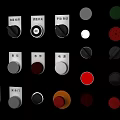 Diverse Colored Switch Panels With Circular Buttons And Modern Designs