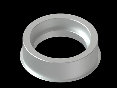 Sleek Silver Metal Ring Industrial Part With Smooth Surface Design 3d model