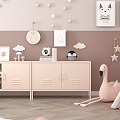 Children's Cabinet Study Storage Cabinet Tin Cabinet 3d model