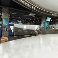 Vibrant Specialty Store Interior With Colorful Chairs Geometric Floor Patterns And Modern Lighting