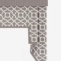 Gray And White Geometric Pattern Curtains With Elegant Design For Modern Home 3d model