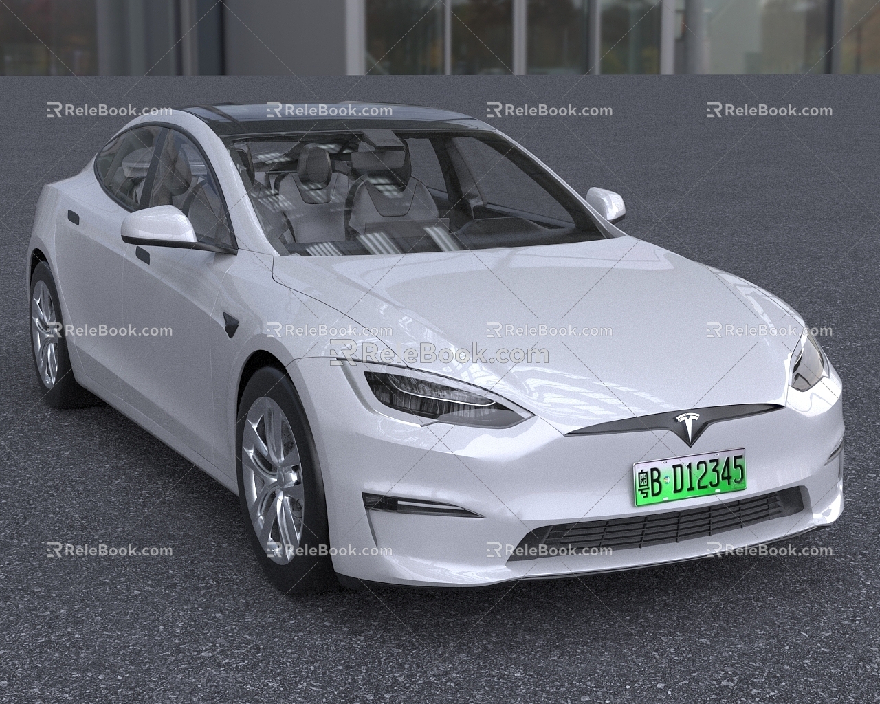 2022 Tesla ModelSPlaid New Energy Pure Electric Vehicle 3d model