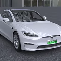 White Tesla Model S Sedan With Streamlined Body Black Roof And Modern Alloy Wheels