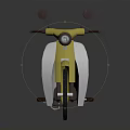 Yellow Classic Motorcycle with Brown Leather Seat Chrome Wheels and Sleek Body Design