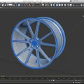 Silver Car Tire With Red Center Cap And Stylish Alloy Spokes Design