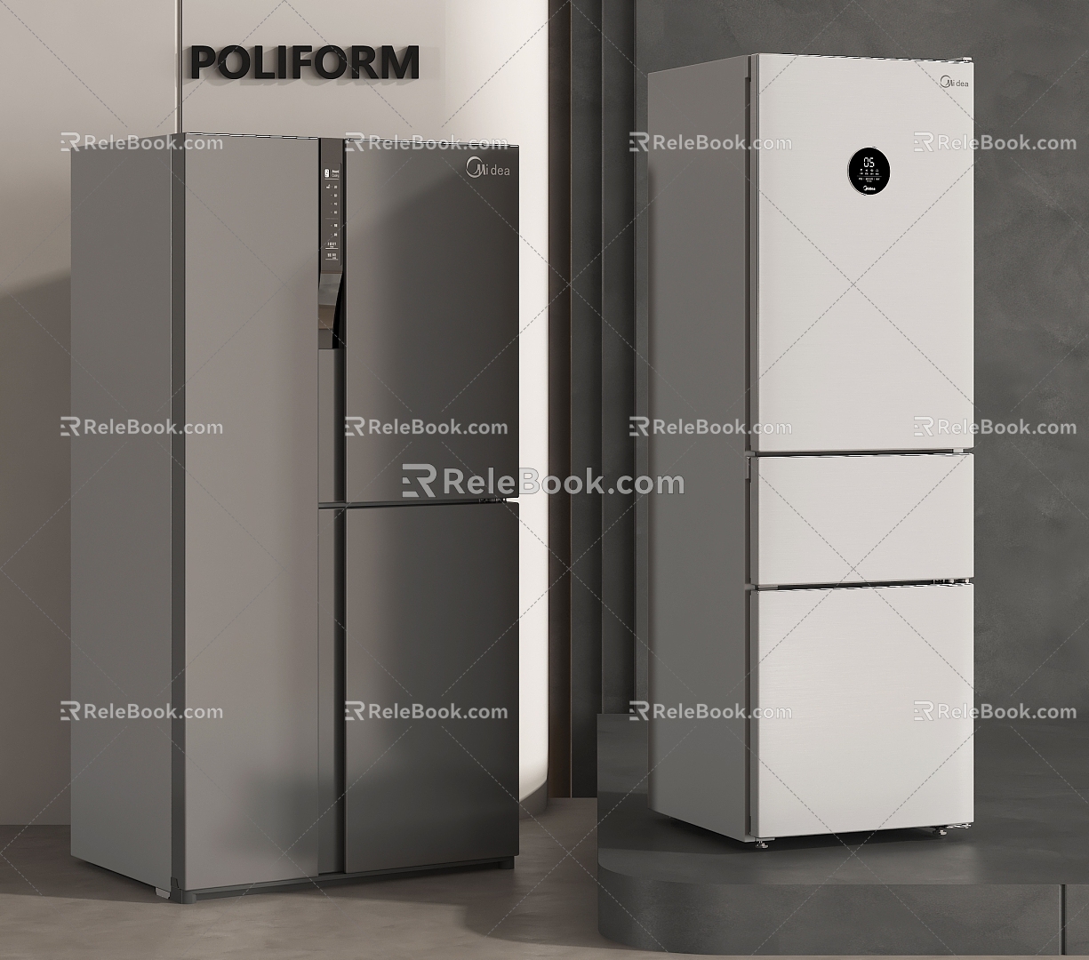 Refrigerator Double Door Refrigerator Three Door Refrigerator Double Door Refrigerator Smart Refrigerator 3d model