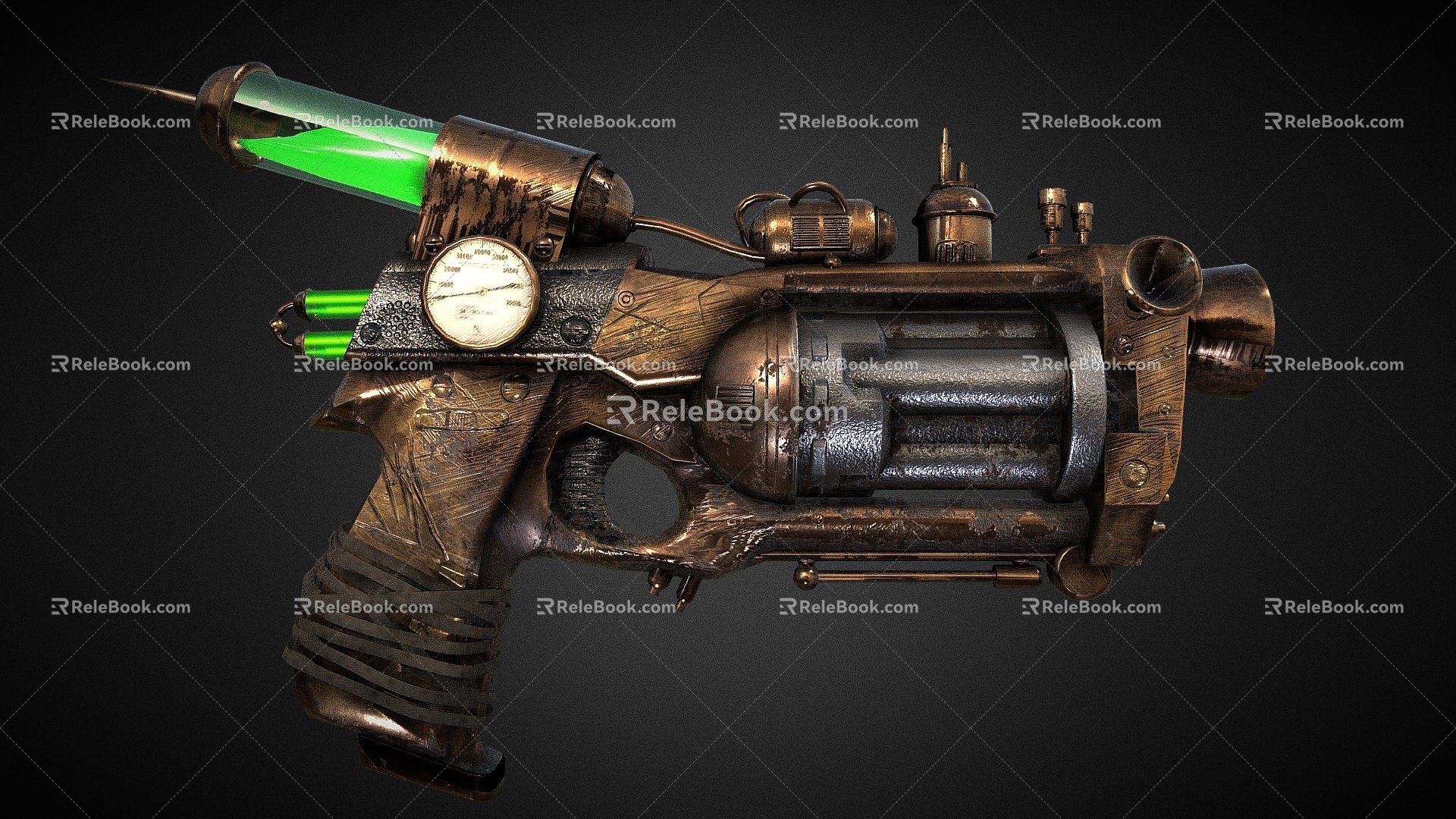 Steampunk II Gun 3d model