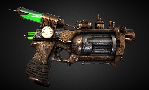 Steampunk II Gun 3d model