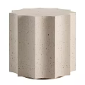 Modern Textured Concrete Side Table With Geometric Base And Smooth Top Surface 3d model