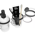 Modern Transparent Bathroom Accessories Set With Soap Dispenser Toothbrush Holder And Soap Dish