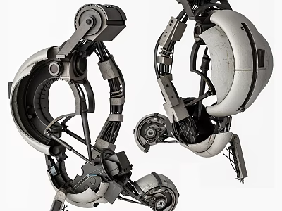 Smart Machine Mechanical Structure With Robotic Arm And Metal Components Design 3d model