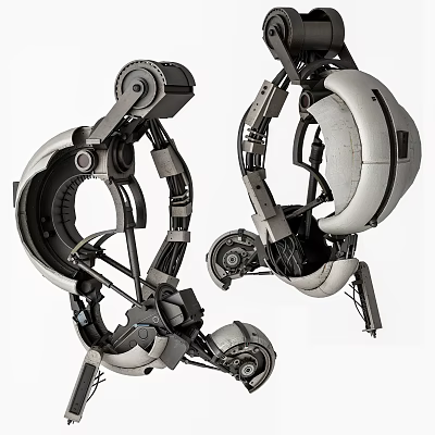 Smart Machine Mechanical Structure With Robotic Arm And Metal Components Design 3d model