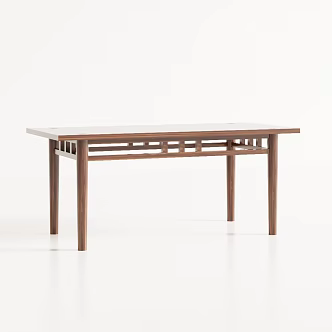New Chinese Style Study Desk 3d model