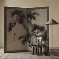 New Chinese Style Screen Partition 3d model