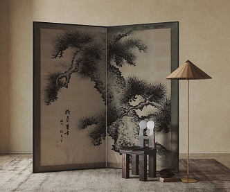 New Chinese Style Screen Partition 3d model