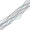 Industrial Equipment With Colorful Intertwined Cables And Electrical Wires