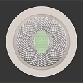 Modern Circular Stadium Architectural Model With White Lattice Roof And Green Field