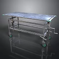 Stainless Steel Medical Cart With Wheels And Sturdy Metal Frame Design