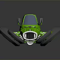 Green Futuristic Concept Car With Large Wheels Tinted Windows And Sleek Design