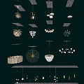Modern Lighting Combinations With Gold Spiral Circular And Geometric Chandelier Designs
