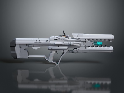 rifle semi-automatic rifle combat rifle battle rifle carbine war rifle attack rifle 3d model