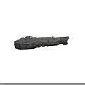 Sleek Futuristic Spaceship With Complex Metallic Structure And Detailed Components For Cosmic Travel