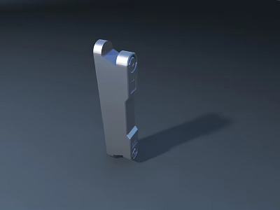 Smart Machine Metal Component With Two Circular Holes And Smooth Surface 3d model