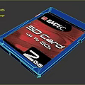 EMTEC SD Card With 2GB Storage Up to 60x Speed Blue Red Design