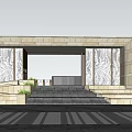 Modern Gate Simple Entrance Gate 3d model