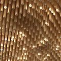 Modern irregular wooden square ceiling shape 3d model