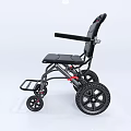 Lightweight Black Folding Wheelchair With Large Wheels Ergonomic Seat And Frame