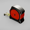 Black and Red Tape Measure Hardware Tool With Durable Design For Precise Measuring Tasks 3d model