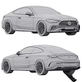 Black Mercedes Coupe Exterior Design Featuring Front And Rear Views