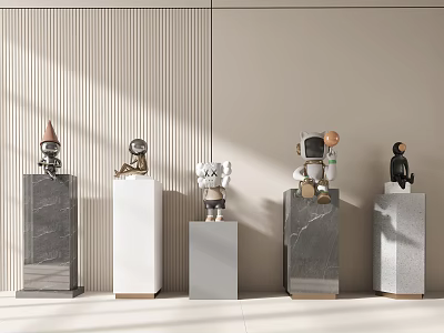 Fashion Cartoon Doll Decorative Ornaments Animation Cartoon Ornaments Metal Fashion Decorative Ornaments Character Metal Ornaments 3d model