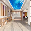 Qicheng Decoration Company Storefront Featuring Glass Doors Green Plants And Display Cabinets