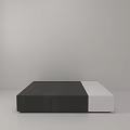 Modern Coffee Table With Black Wooden Top And White Panel Design 3d model
