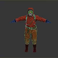 Red Protective Coverall With Full Body Safety Gear Gas Mask And Boots