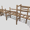 Wooden Boardwalk Structure Featuring Wooden Planks And Railings Design Elements