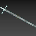Ornate Historical Sword With Engraved Metal Blade And Decorative Hilt Design