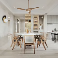 Modern Living Dining Room Interior Design With Sofa Coffee Table Green Plant And Neutral Tones