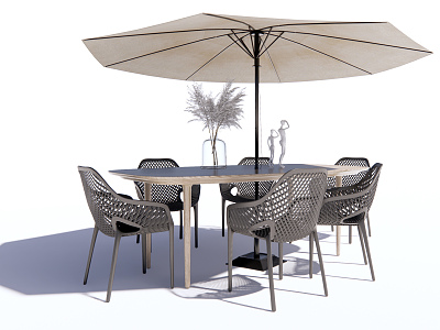 Modern Outdoor Table and Chair Outdoor Leisure Table and Chair model